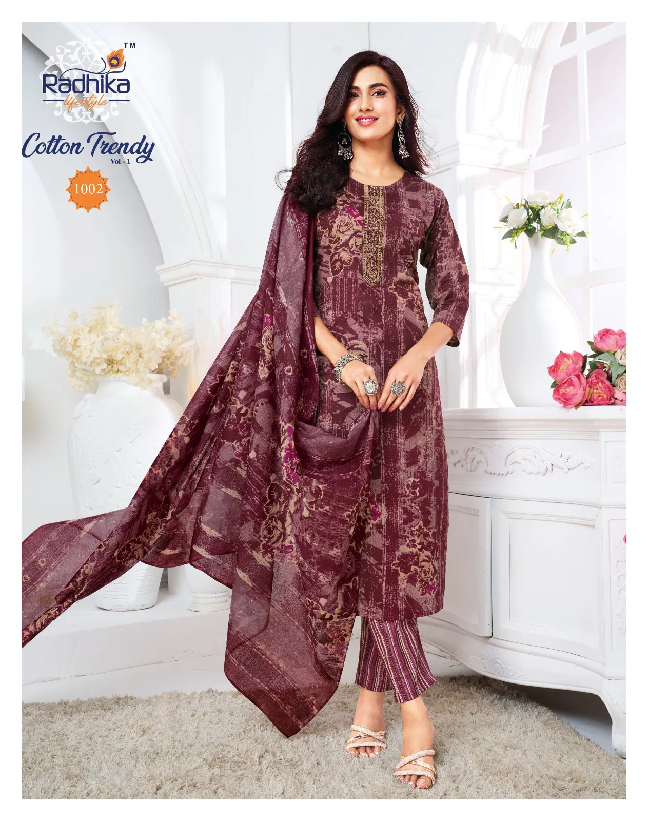 Cotton Trendy  Vol 1 By Radhika Top Bottom With Dupatta Exporters In India